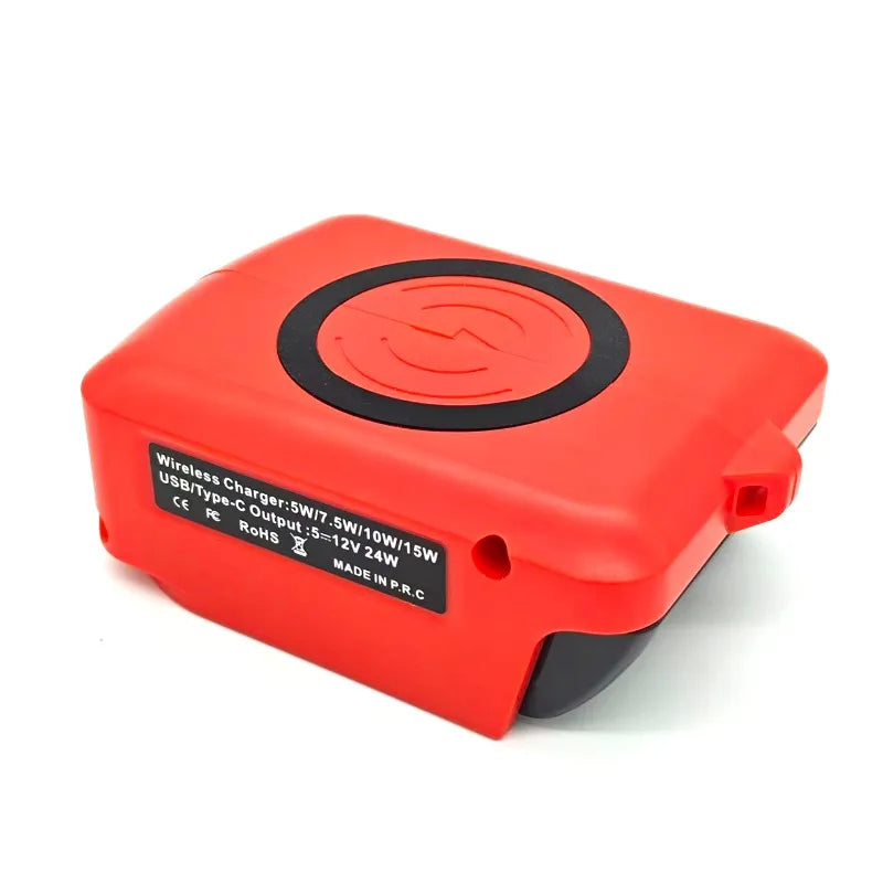 Portable Wireless Mobile Phone Charger Fast Charger for Craftsman 20V Batteries with USB&Type-C Ports Supports Tablet Charging